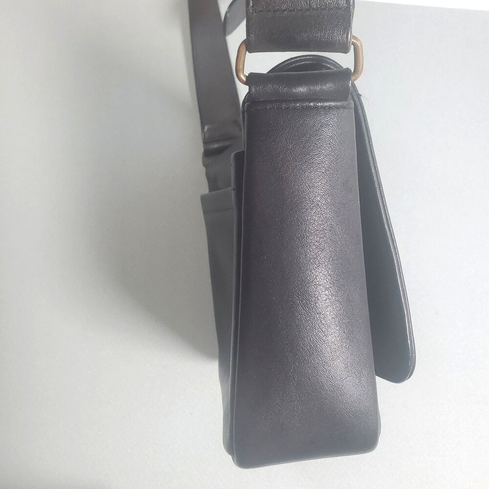VTG Coach Women’s Crossbody Bag Black Leather Bistro 4125 Manhattan Messenger - Picture 7 of 15